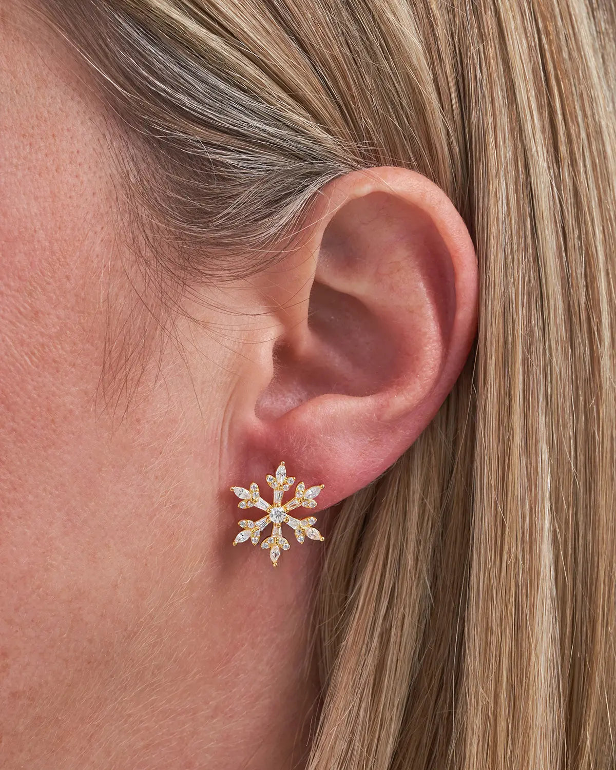 Clous d'oreilles - Golden Snowflake - 2