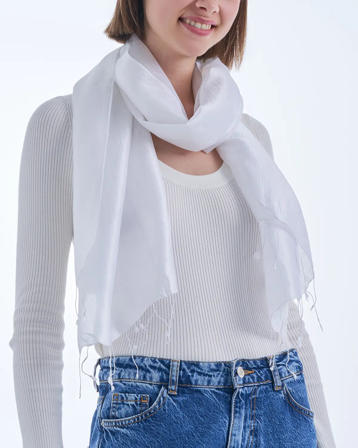 Foulard - White Silk - 2